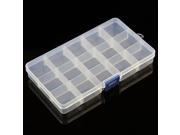 15 Slots Plastic Storage Box Case Home Organizer Earring Jewelry Container