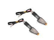 1 Pair Motorcycle Snakeskin 10 LED Turn Signal Indicators Light Yellow Amber yellow