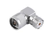 NJ UHFKW Male N Plug to UHF Female Right Angle RF Connector Adapter NEW