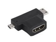 HDMI Female to Mini Micro HDMI Male 90 Degree 2 in 1 Convertor Adapter