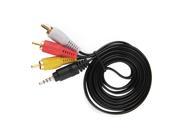 1.5M 1080P HDTV HDMI Male to 3 RCA Audio Video AV Cable Cord Adapter