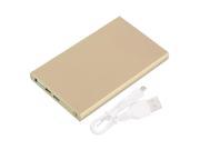 5000mAh USB Type C Quick Charge Power Bank External Battery Portable Charger Gold