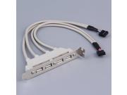 4 Port USB2.0 Motherboard Rear Panel Expansion Bracket Host Adapter New