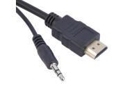 Black 1.8m 6FT HDMI Male TO VGA and Audio Extension Cable Adapter Converter