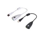 5Hv2 USB Virtual 7.1 Channel 3D Audio External Sound Card Adapter CAJR white