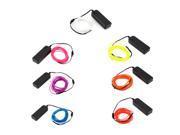 3M Colorful Flexible EL Wire Tube Rope Neon Light Glow Controller Party Decor
