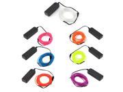 5M Colorful Flexible EL Wire Tube Rope Neon Light Glow Car Party Decor