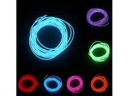 5M Colorful Flexible EL Wire Tube Rope Neon Light Glow Car Party Decor