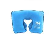 Ultralight Flocking Portable Inflatable Outdoor Camping Travel Soft Pillow sky blue