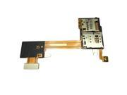 SIM Secure Digital Memory Card Slot Reader Tray Holder Flex Cable for SONY