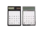 Ultra Slim Solar Touch Screen LCD 8 Digit Electronic Transparent Calculator