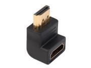 Black HDMI 90 Degree Right Angle Male to Female Adapter Converter Connector