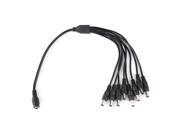 DC 1 to 8 Power Splitter Cable Cord For CCTV Camera 1 Female to 8 Male