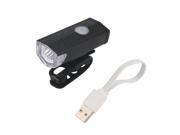 USB Rechargeable Bike Head Front White Light Lamp Black Bicycle Cycling