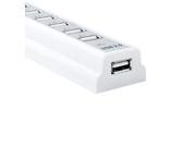 USB 2.0 LED Slim 10 Ports Hub USB With ON OFF Switch For Desktop Laptop PC