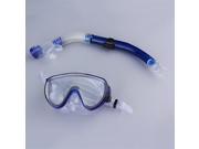 Swimming Scuba Semi dry Snorkel Breath Tube Diving Mask Glass Lens Set