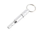 Aluminum Alloy Emergency Survival Whistle Outdoor Hiking Keychain Multicolor