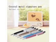 4 Piece Ballpoint Pen Crystal Metal Plated Signature Pen Office School Write