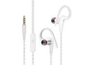 Stereo Sport Earphones with Ear Hook MIC Volume Control Running Headphone FONGE S760 white