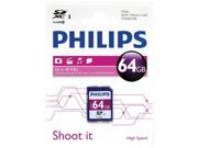 Philips FM64SD55B 27 Class 10 Memory Card Sdxc ; 64Gb
