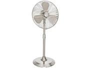 HUNTER 90438 16 Retro Pedestal Stand Fan with Brushed Nickel Finish