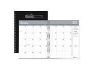 One Year Monthly Hard Cover Planner 8 1 2 X 11 Black 2017