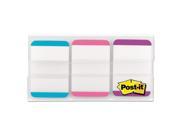 Post it 686LAPV File Tabs 1 X 1 1 2 Aqua Pink Violet 66 Pack
