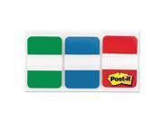 Post it 686GBR File Tabs 1 X 1 1 2 Blue Green Red 66 Pack