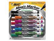 BIC GELIPP121 AST Low Odor And Bold Writing Pen Style Dry Erase Marker Bullet Tip Assorted 12
