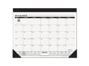 AT A GLANCE SK22 00 Monthly Refillable Desk Pad 22 X 17 White 2017