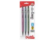 Pentel P207MBP3M1 Sharp Mechanical Drafting Pencil 0.7 Mm Assorted Pastel Barrels 3 Pack