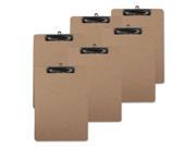 General Supply 05561 Hardboard Clipboard With Low Profile Clip 1 2 Inch Capacity 5 X 8 Brown 6 Pk