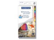 Staedtler 1271C12A6 Triangular Watercolor Pencil Set H 3 2.9Mm 12 Assorted Colors