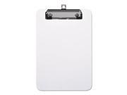 Universal 40312 Plastic Clipboard With Low Profile Clip 1 2 Inch Capacity Holds 5 X 8 Clear
