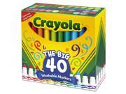 Crayola 58 7858 Washable Markers Broad Point Assorted Classic Colors 40 Set