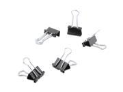 Universal 11060 Mini Binder Clips 1 4 Inch Capacity 1 2 Inch Wide Black 60 Pack