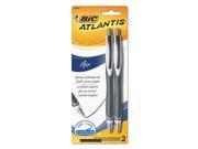 BIC VCGRP21 BLK Atlantis Air Retractable Ballpoint Pen Black 2 Pack