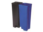 Rubbermaid FG1883629 Step On Rigid Dual Liner For Resin Front Step Plastic 24 gal Black Blue