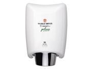 World Dryer K 974P2 Smartdri Plus 110 120V Aluminum White High Efficiency Intelligent Single Port Nozzle Hand Dryer