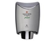 World Dryer K 973P2 Smartdri Plus 110 120V Stainless Steel Brushed High Efficiency Intelligent Single Port Nozzle Hand Dryer