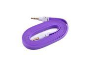 3.5mm TRS Male to Male Audio Flat Cable Purple White 2m