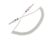 3.5mm Flexible Male to Male Audio Extender Cable White 140cm