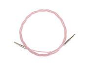 3.5mm Male to Male Neon Green Light Audio Extender Cable Light Pink 100cm