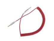 3.5mm Flexible Male to Male Audio Extender Cable Red 140cm
