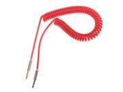3.5mm Male to Male Stereo Audio Coiled Cable Red 154cm