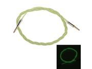 3.5mm Male to Male Glow in the Dark Audio Extender Cable Light Green 100cm
