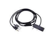 USB Data Charging Car AUX Cable For iPhone 5 5C 5S Black
