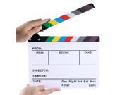 Neewer Acrylic Plastic 10x8 25x20cm Dry Erase Director s Film Clapboard Cut Action Scene Clapper Board Slate with Color Sticks