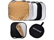 Neewer® 5 in 1 Portable Square 32 Inch 80cm Multi Camera Lighting Reflector Diffuser Kit with Grip and Carrying Case for Photpgraphy 32 Square