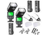 Neewer NW660III E TTL HSS Flash Speedlite Kit for Canon DSLR Cameras includes 2 NW660III Flash 1 2.4GHz Wireless Trigger 1 Transmitter 2 Receiver 2 Hard Sof